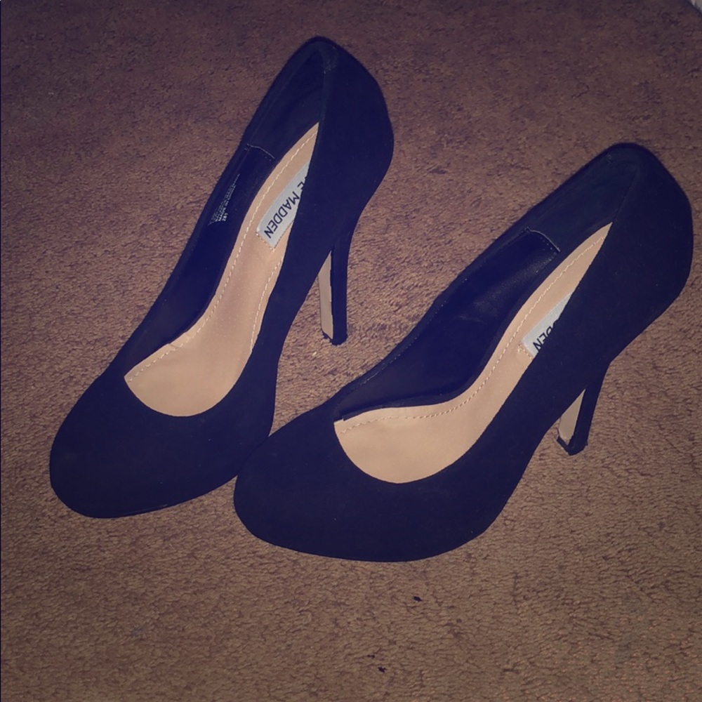 Black Suede Steve Madden Heels
